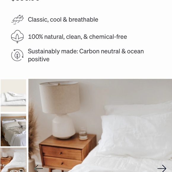 NWT Baloo French Linen Duvet Cover King Blanket - Picture 5 of 10